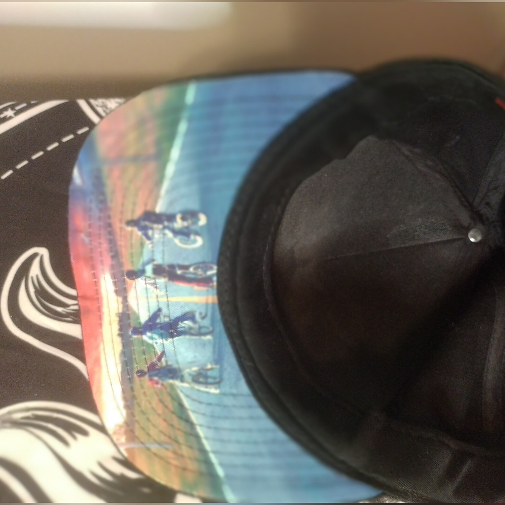 Stranger Things Rare Black Snapback Hat With Pict… - image 3